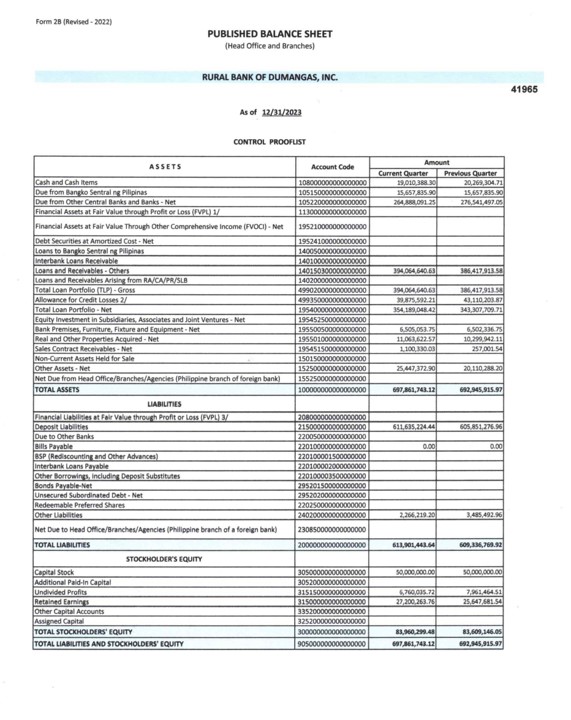 RB Published Balance Sheet 31 dec 2023 preview